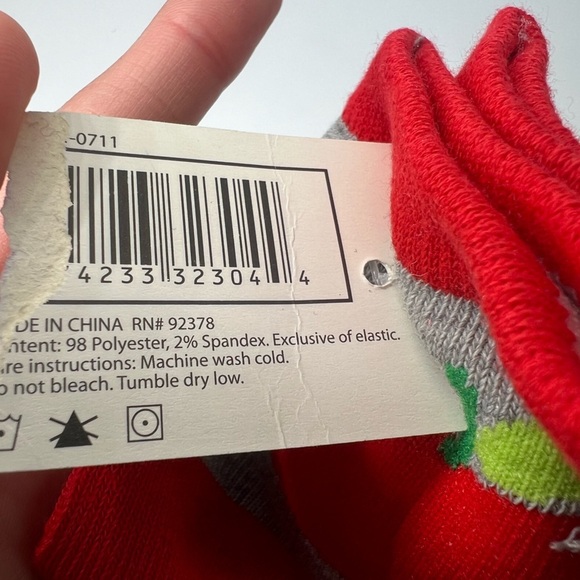 Apple teacher sock cute new 1 pair size 5-10 - Picture 4 of 4